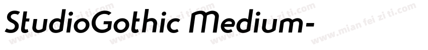 StudioGothic Medium字体转换